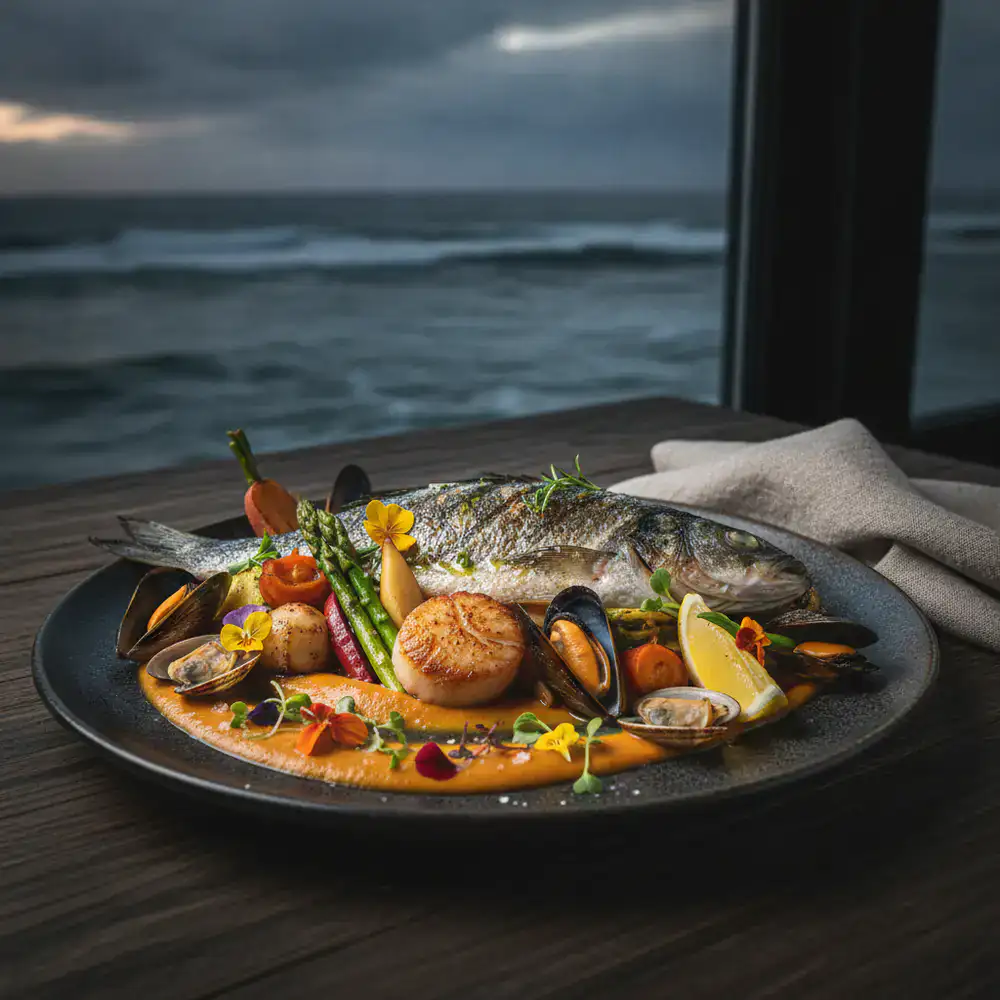 Beautifully prepared seasonal seafood dish